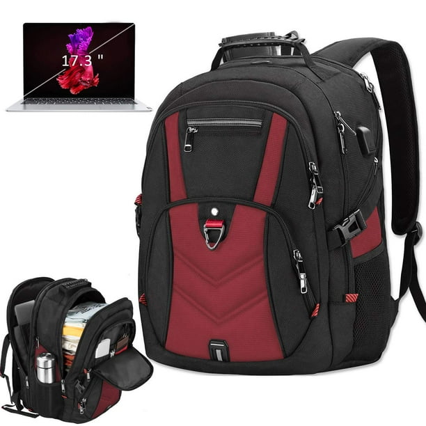 Extra Large Backpack for Men 18.4 Laptop Backpack Durable Heavy Duty School Backpack with USB Port TSA Friendly Water Resistant Travel Backpack Big College Bag Business Backpacks,Black Extra Large Backpack for Men 18.4 Laptop Backpack Durable Heavy Duty School Backpack with USB Port TSA Friendly Water Resistant Travel Backpack Big College Bag Business Backpacks,Black